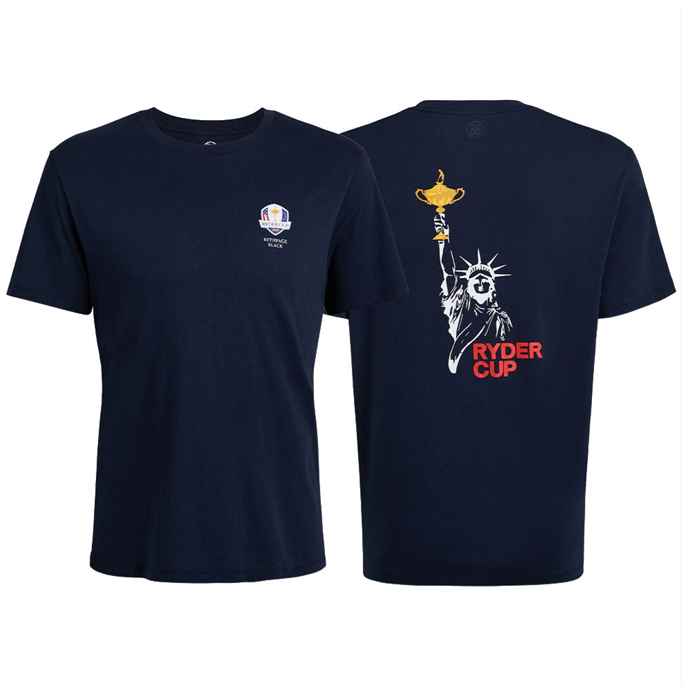 G/FORE x Ryder Cup Golf T-Shirt - RC Statue Tee - Twilight 2025