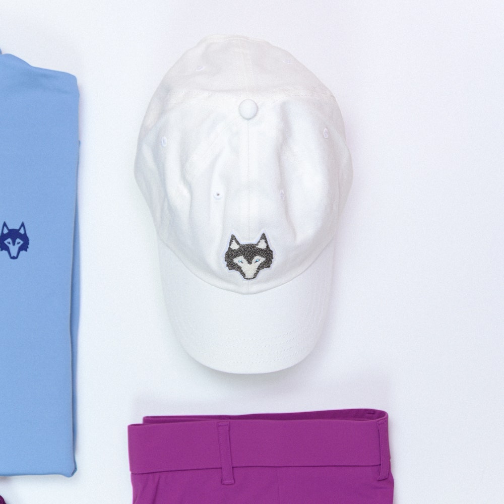 Greyson Golf Cap - Chenille Wolf Dad Hat - Arctic SS26