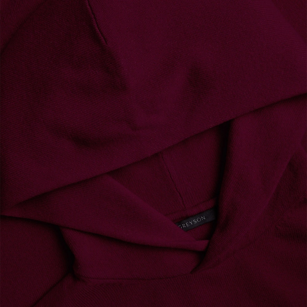 Greyson Golf Jumper - Koko Cashmere Hoodie - Dark Anthurium AW26