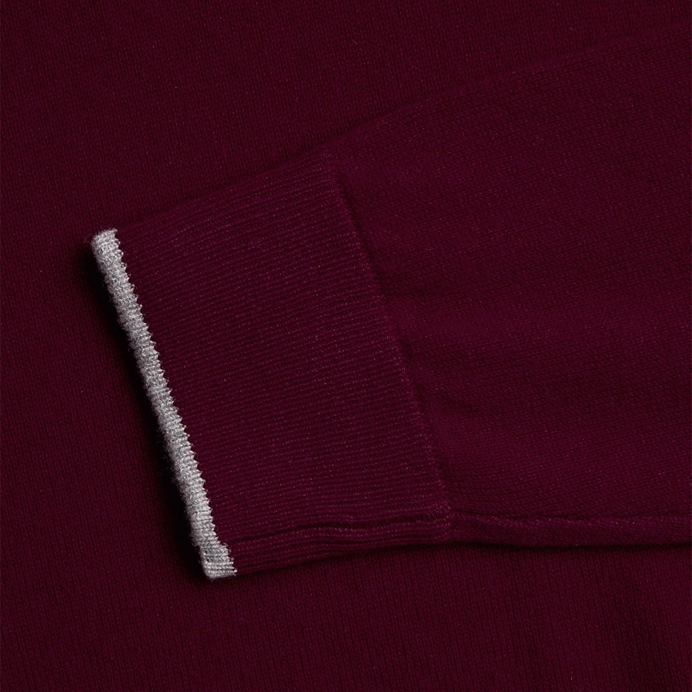 Greyson Golf Jumper - Koko Cashmere Hoodie - Dark Anthurium AW26