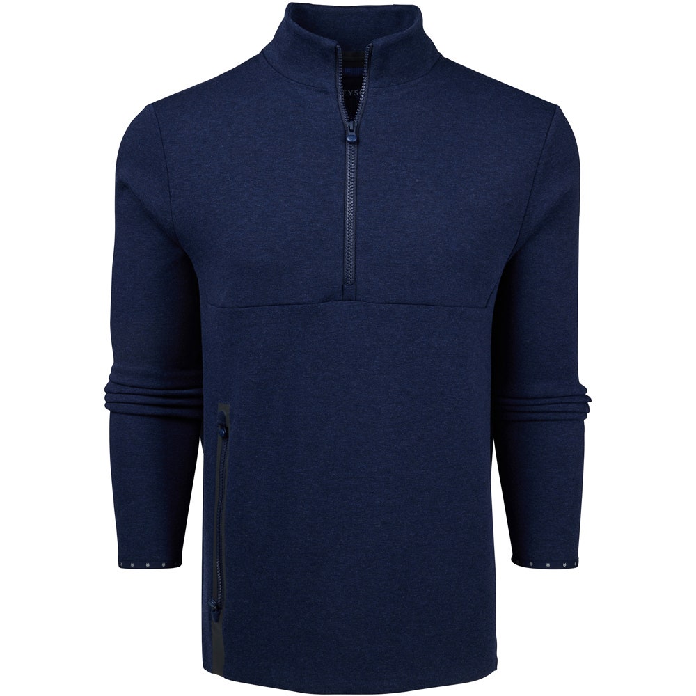 Greyson Golf Mid Layer - Calgary Double Knit QZ - Maltese Blue 2026
