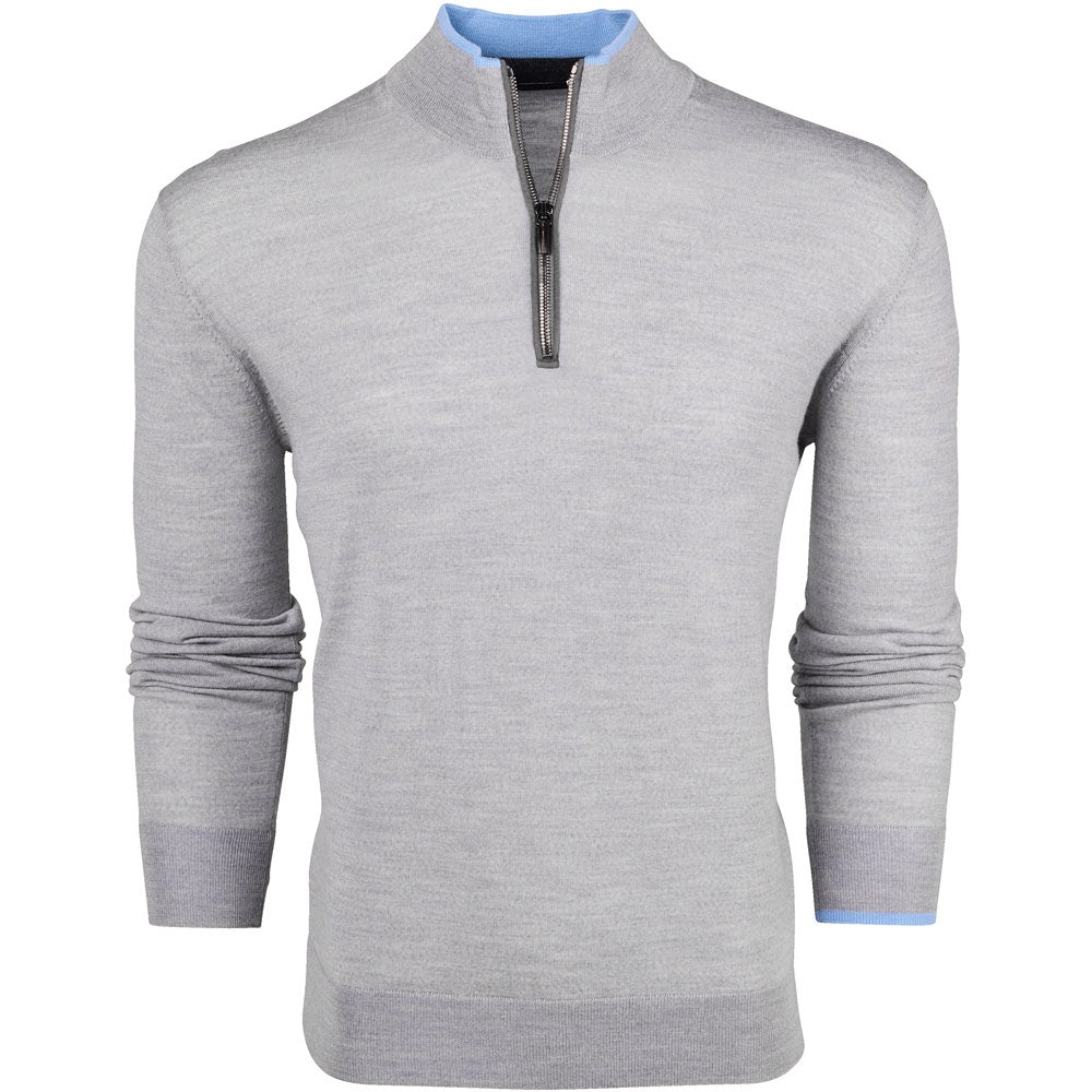 Greyson Golf Mid Layer - Saratoga Merino QZ - Light Grey Hthr 2026
