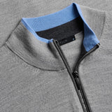 Greyson Golf Mid Layer - Saratoga Merino QZ - Light Grey Hthr 2026