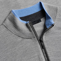Greyson Golf Mid Layer - Saratoga Merino QZ - Light Grey Hthr 2026