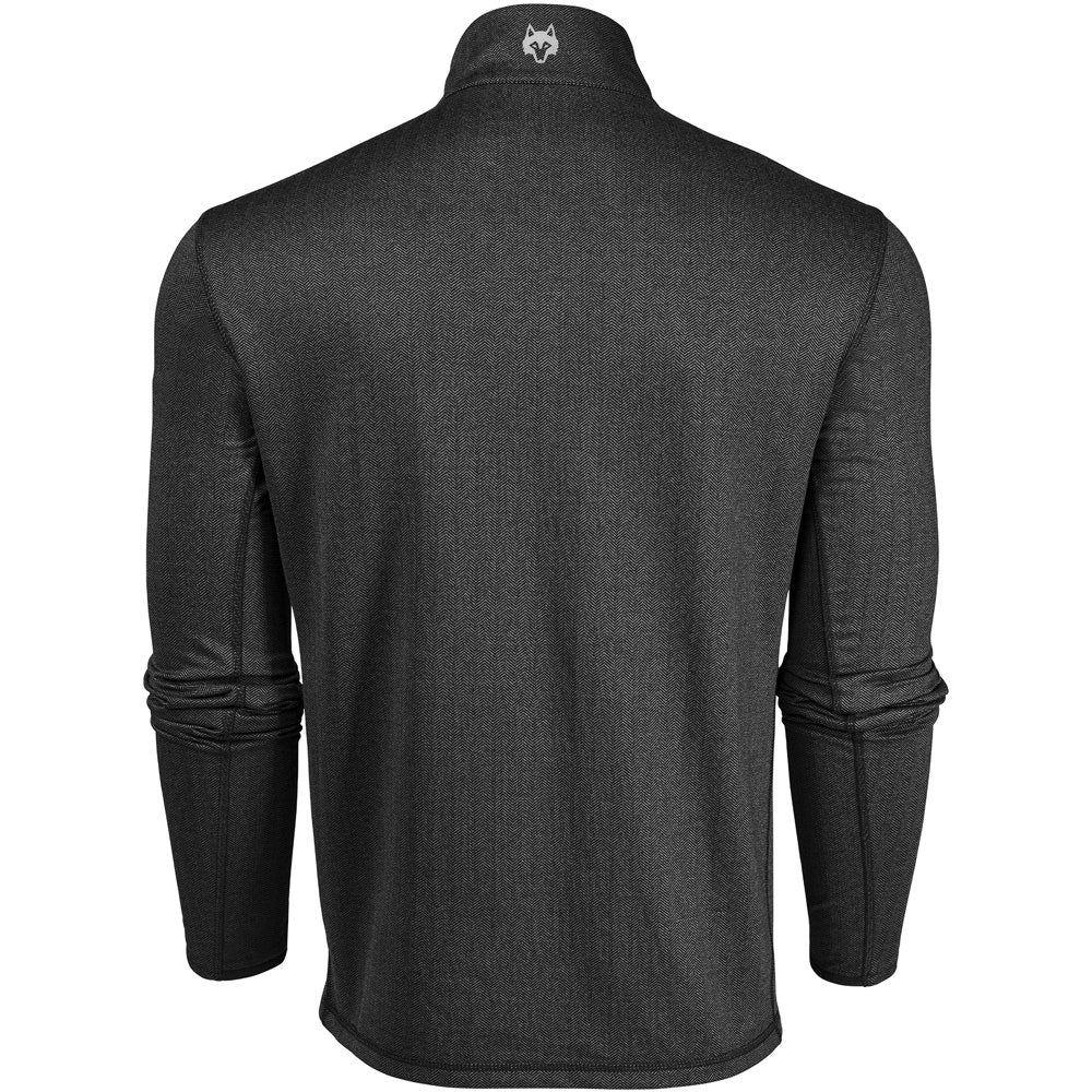 Greyson Golf Mid Layer - Tate QZ - Black Herringbone SS26