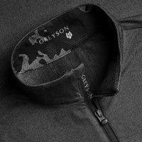 Greyson Golf Mid Layer - Tate QZ - Black Herringbone SS26