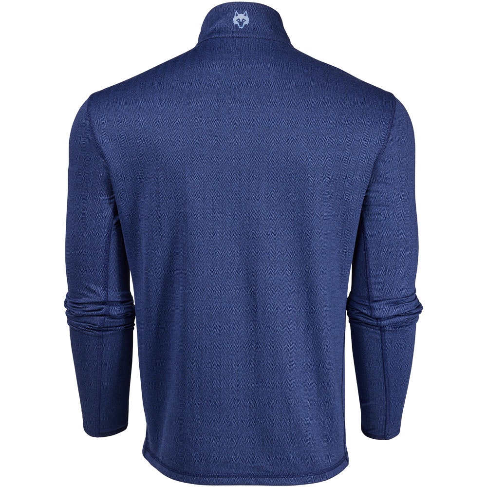 Greyson Golf Mid Layer - Tate QZ - Navy Herringbone SS26