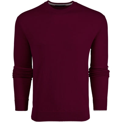 Greyson Golf Mid Layer - Tomahawk Cashmere Crew - Anthurium SS26