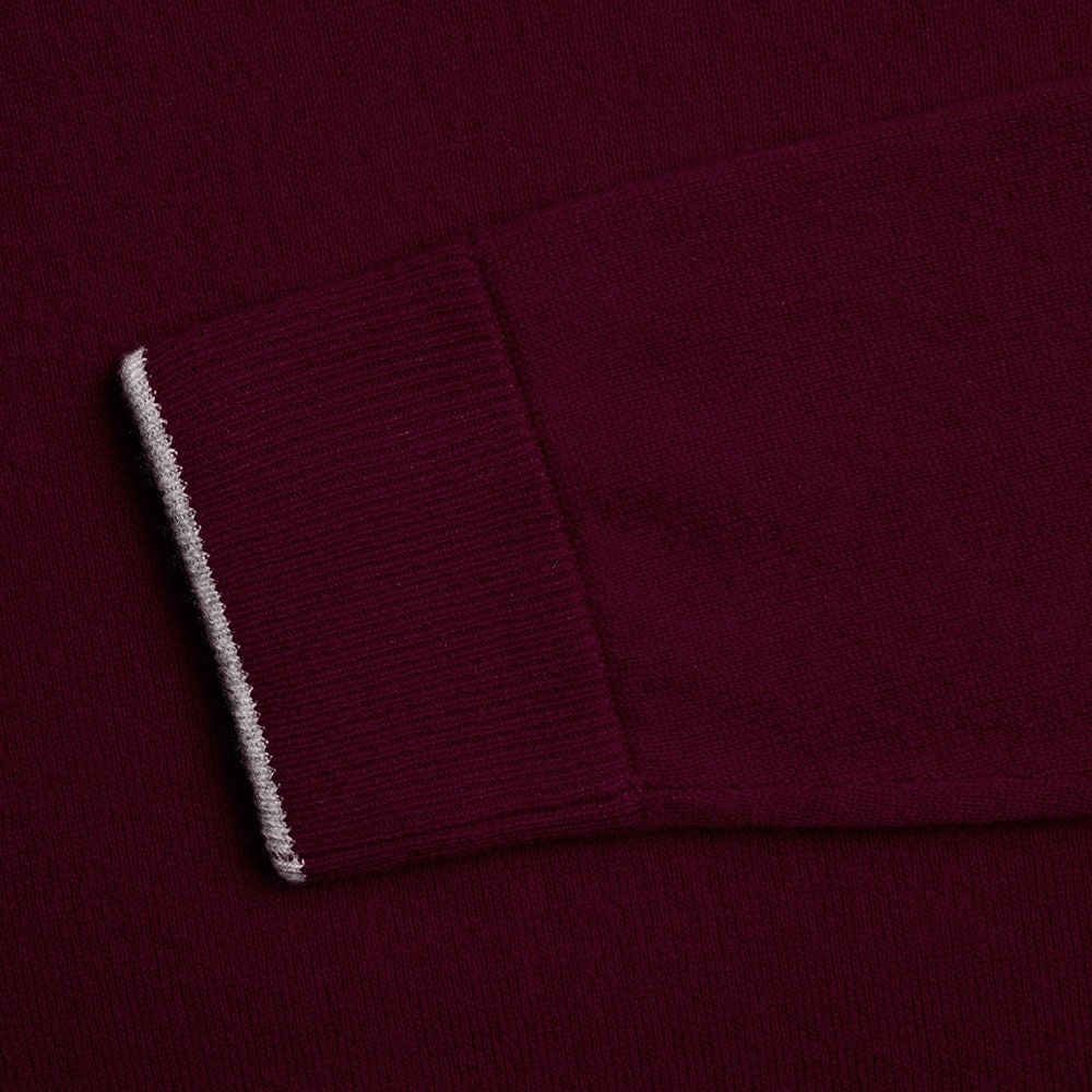 Greyson Golf Mid Layer - Tomahawk Cashmere Crew - Anthurium SS26