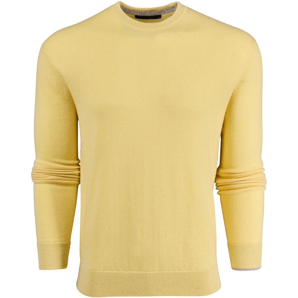 Greyson Golf Mid Layer - Tomahawk Cashmere Crew - Canary SS26