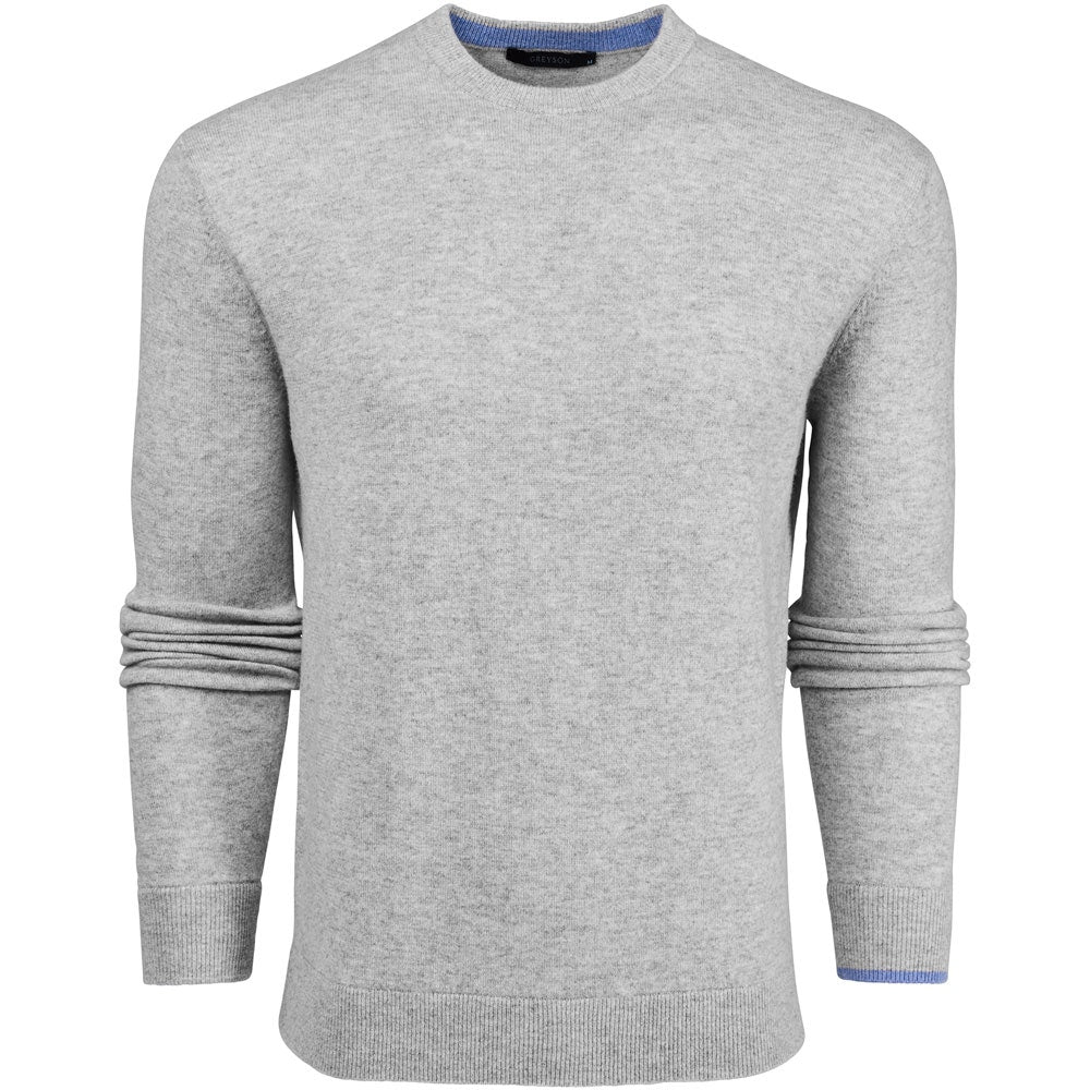 Greyson Golf Mid Layer - Tomahawk Cashmere Crew - Light Grey Hthr 2026