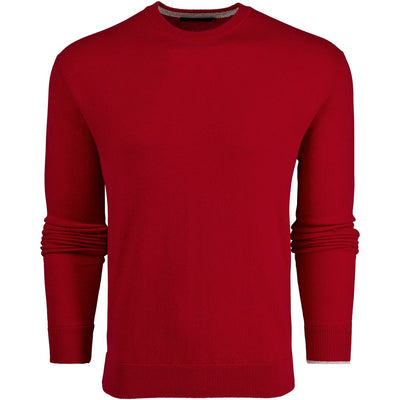 Greyson Golf Mid Layer - Tomahawk Cashmere Crew - Red Admiral SS26