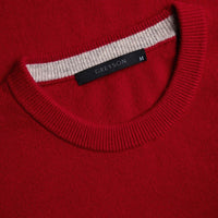 Greyson Golf Mid Layer - Tomahawk Cashmere Crew - Red Admiral SS26