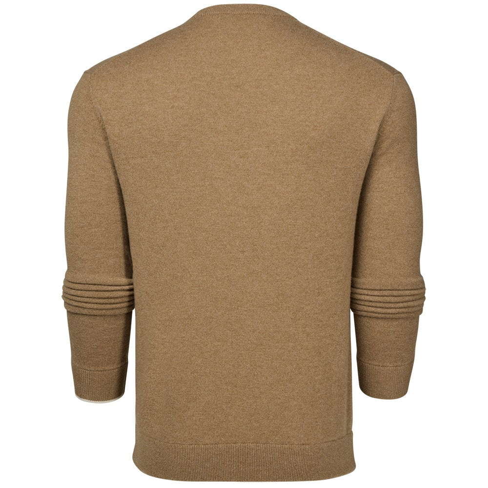 Greyson Golf Mid Layer - Tomahawk Cashmere Crew - Sandstorm Hthr 2025