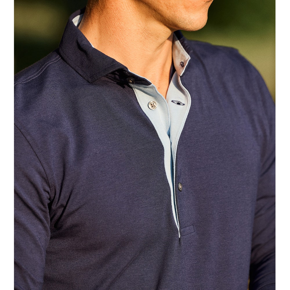 Greyson Golf Shirt - Apache II LS Polo - Maltese Blue 2026