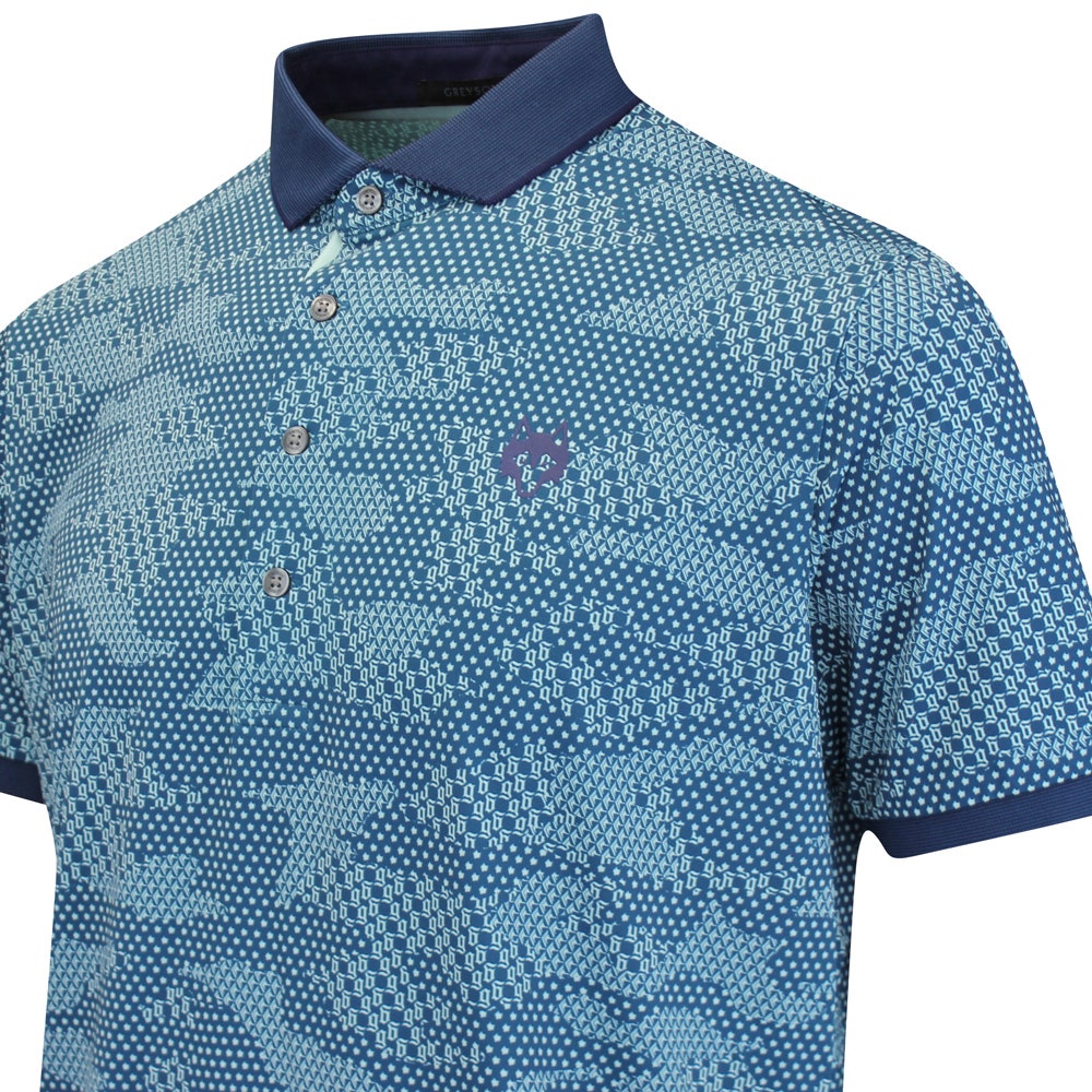 Greyson Golf Shirt - Icon Camo Polo - Aegean FA25