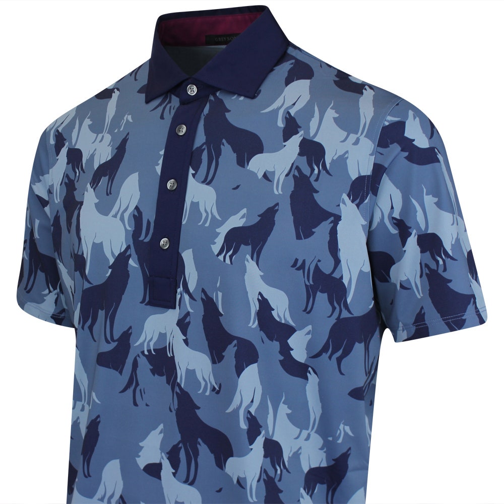 Greyson Golf Shirt - In The Shadows Polo - Vintage Indigo FA25