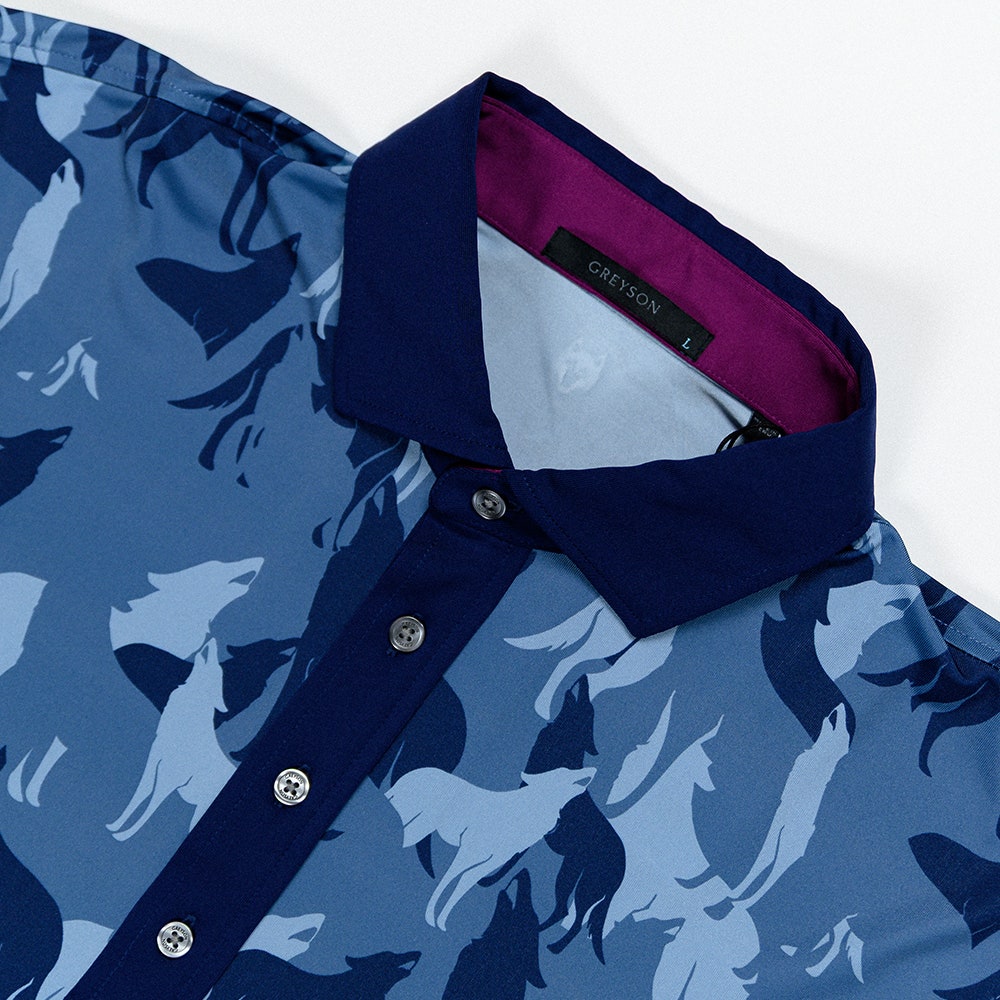 Greyson Golf Shirt - In The Shadows Polo - Vintage Indigo FA25