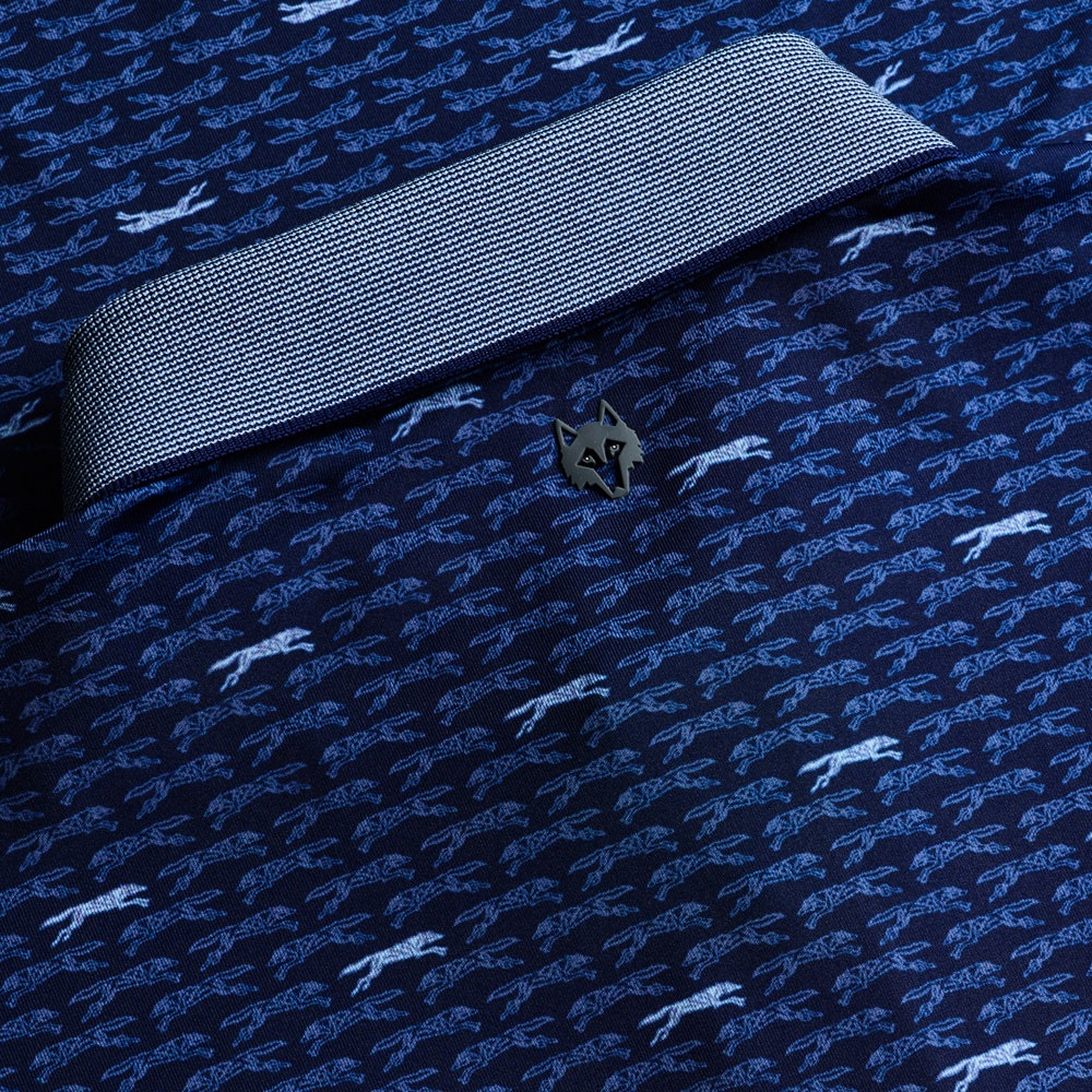Greyson Golf Shirt - Running Wolf Polo - Maltese Blue AW26