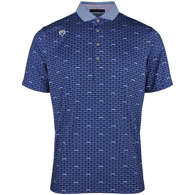 Greyson Golf Shirt - Running Wolf Polo - Maltese Blue AW26