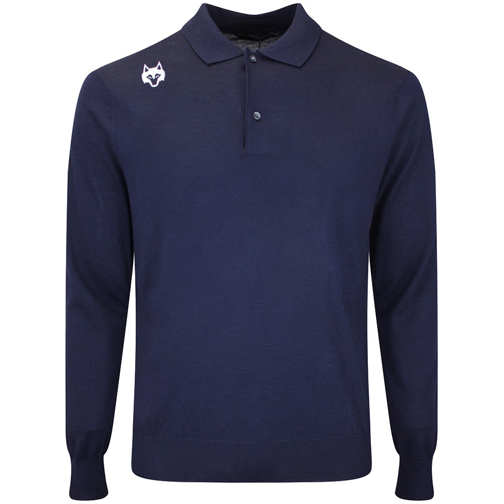 Greyson Golf Shirt - Saratoga Merino LS - Maltese Blue AW26