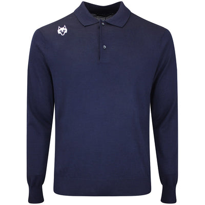 Greyson Golf Shirt - Saratoga Merino LS - Maltese Blue AW26
