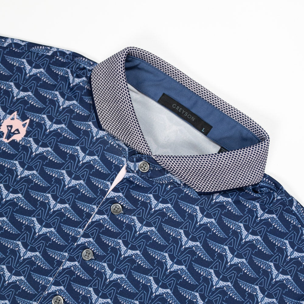 Greyson Golf Shirt - Silver Stilt Polo - Maltese Blue SS26