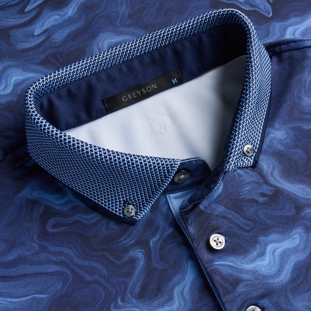 Greyson Golf Shirt - Smoke In The Den Polo - Maltese Blue AW26