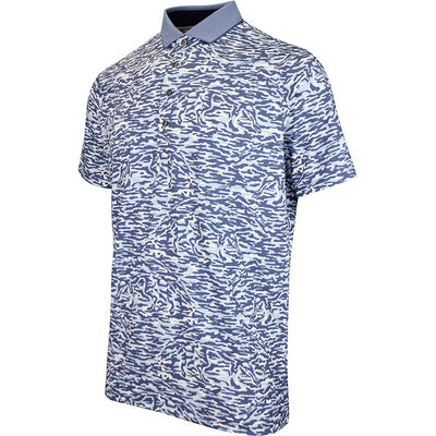 Greyson Golf Shirt - Stalking Wolf Camo Polo - Wolf Blue SS26
