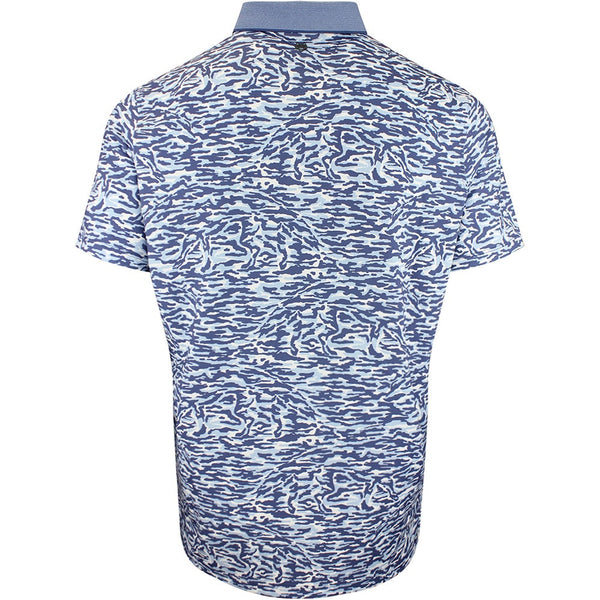 Greyson Golf Shirt - Stalking Wolf Camo Polo - Wolf Blue SS26