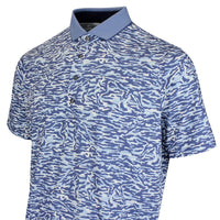 Greyson Golf Shirt - Stalking Wolf Camo Polo - Wolf Blue SS26