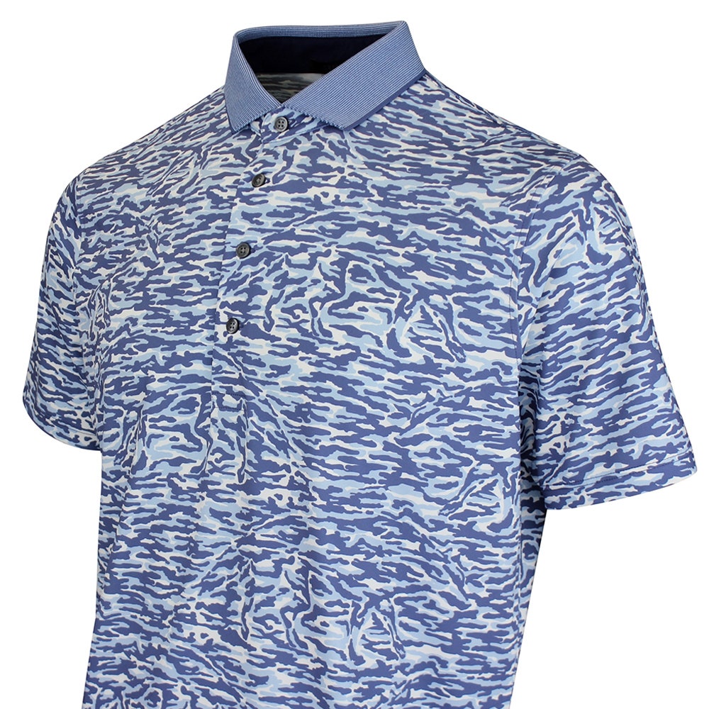 Greyson Golf Shirt - Stalking Wolf Camo Polo - Wolf Blue SS26