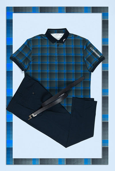 Calum Hill - J.Lindeberg Tartan Print Polo - Scottish Open 2026