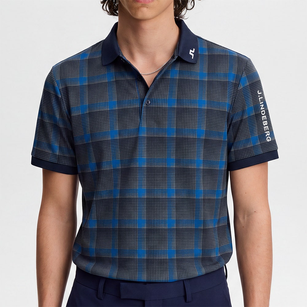 GP Exclusive - J.Lindeberg Tour Tech Print Reg. Fit - GSO Tartan 2026