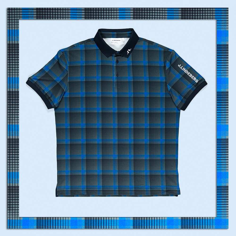 GP Exclusive - J.Lindeberg Tour Tech Print Reg. Fit - GSO Tartan 2026