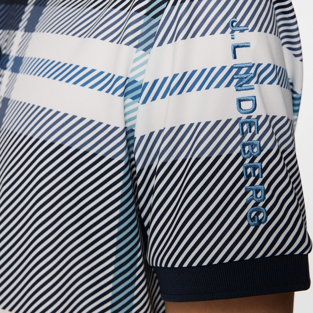GP Exclusive - J.Lindeberg Tour Tech Print Reg. Fit Polo - GSO Tartan