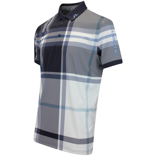 GP Exclusive - J.Lindeberg Tour Tech Print Reg. Fit Polo - GSO Tartan