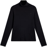 J.Lindeberg Golf Base Layer - Bedford Turtle Neck LS - Black AW26