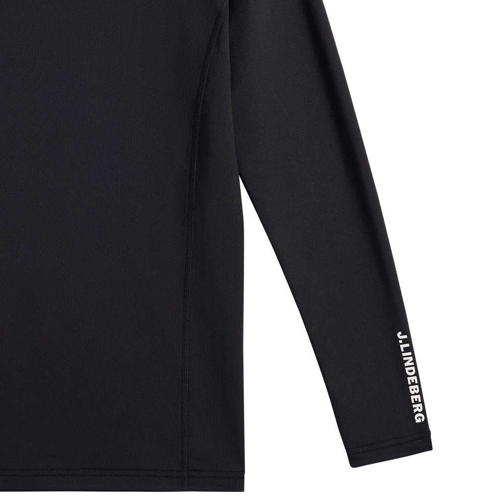 J.Lindeberg Golf Base Layer - Ello Brushed Mock Neck - Black AW26