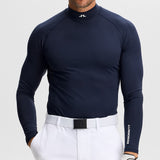 J.Lindeberg Golf Base Layer - Ello Brushed Mock Neck - JL Navy AW26