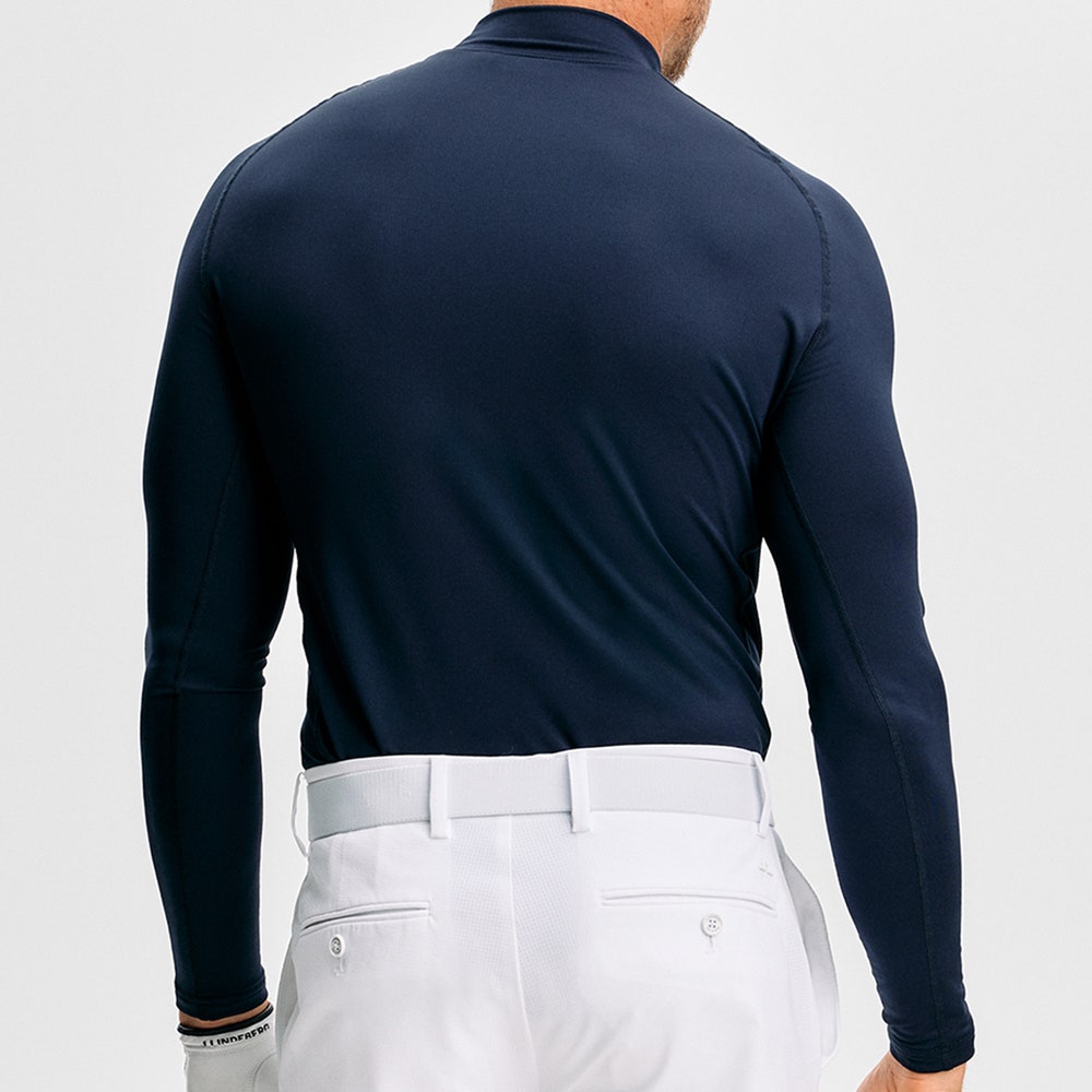 J.Lindeberg Golf Base Layer - Ello Brushed Mock Neck - JL Navy AW26