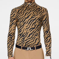 J.Lindeberg Golf Base Layer - Ello Compression Print - Tiger Brown SS25