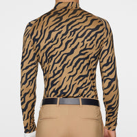 J.Lindeberg Golf Base Layer - Ello Compression Print - Tiger Brown SS25
