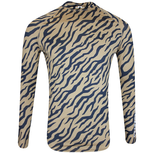 J.Lindeberg Golf Base Layer - Ello Compression Print - Tiger Brown SS25