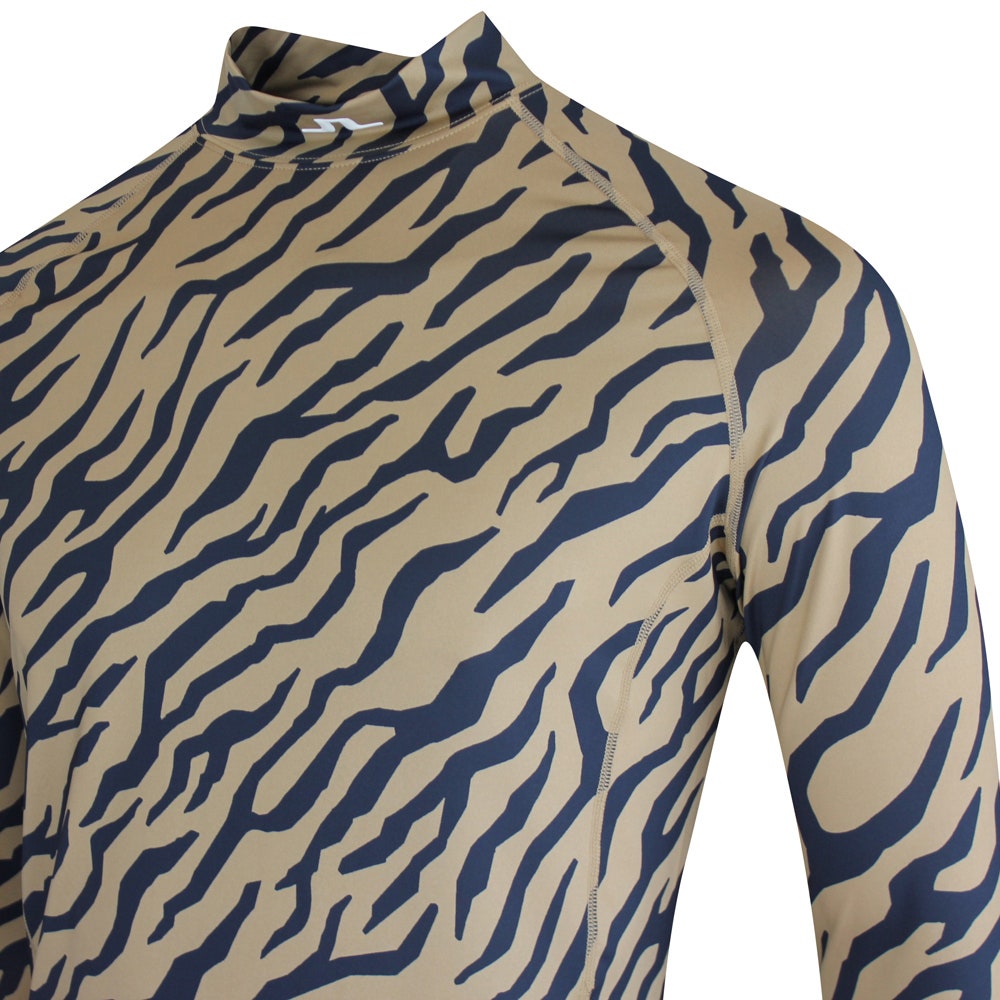 J.Lindeberg Golf Base Layer - Ello Compression Print - Tiger Brown SS25