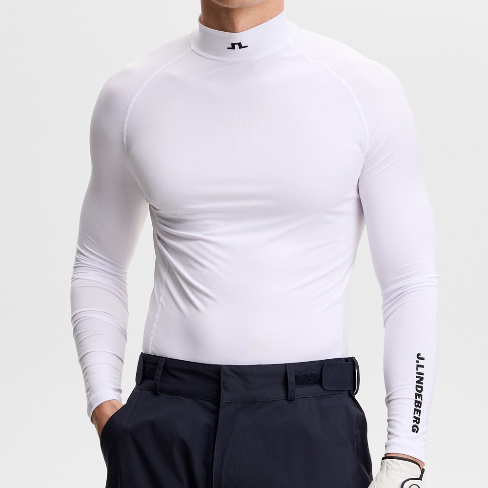 J.Lindeberg Golf Base Layer - Ello Compression Top - White SS26