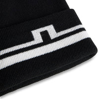 J.Lindeberg Golf Beanie - Barney Stripe - Black PS26