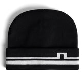J.Lindeberg Golf Beanie - Barney Stripe - Black PS26