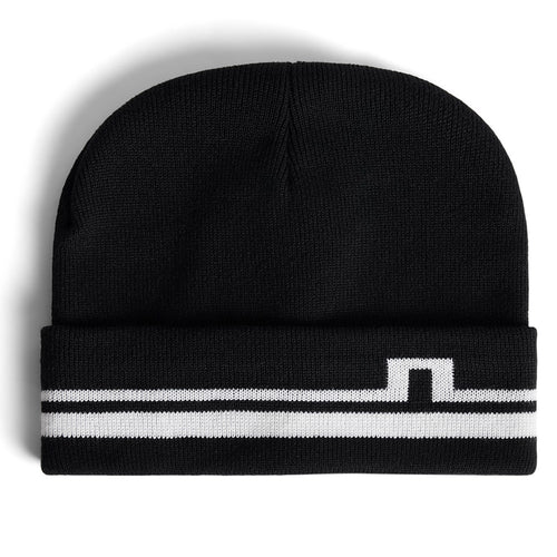 J.Lindeberg Golf Beanie - Barney Stripe - Black PS26