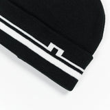 J.Lindeberg Golf Beanie - Barney Stripe - Black PS26